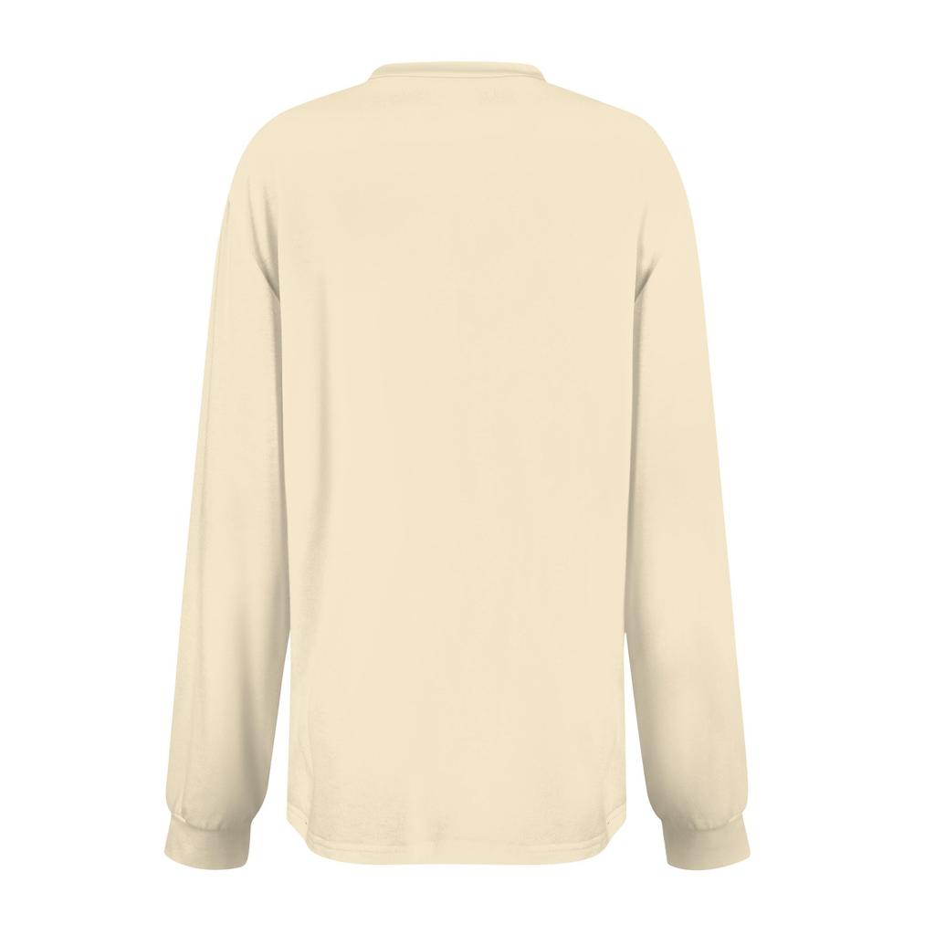 Women's Fashion Long Sleeve Shirts Loose Fitted Crewneck Basic Tops Casual Outfits