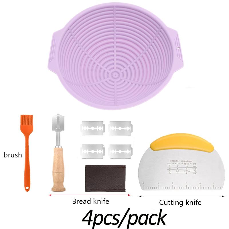 Силиконовая корзина для хлеба, домашняя выпечка, тесто, антипригарное покрытие, корзина для хлеба, миска для разрыхлителя, мягкая складная выпечка хлеба, кухонные принадлежности