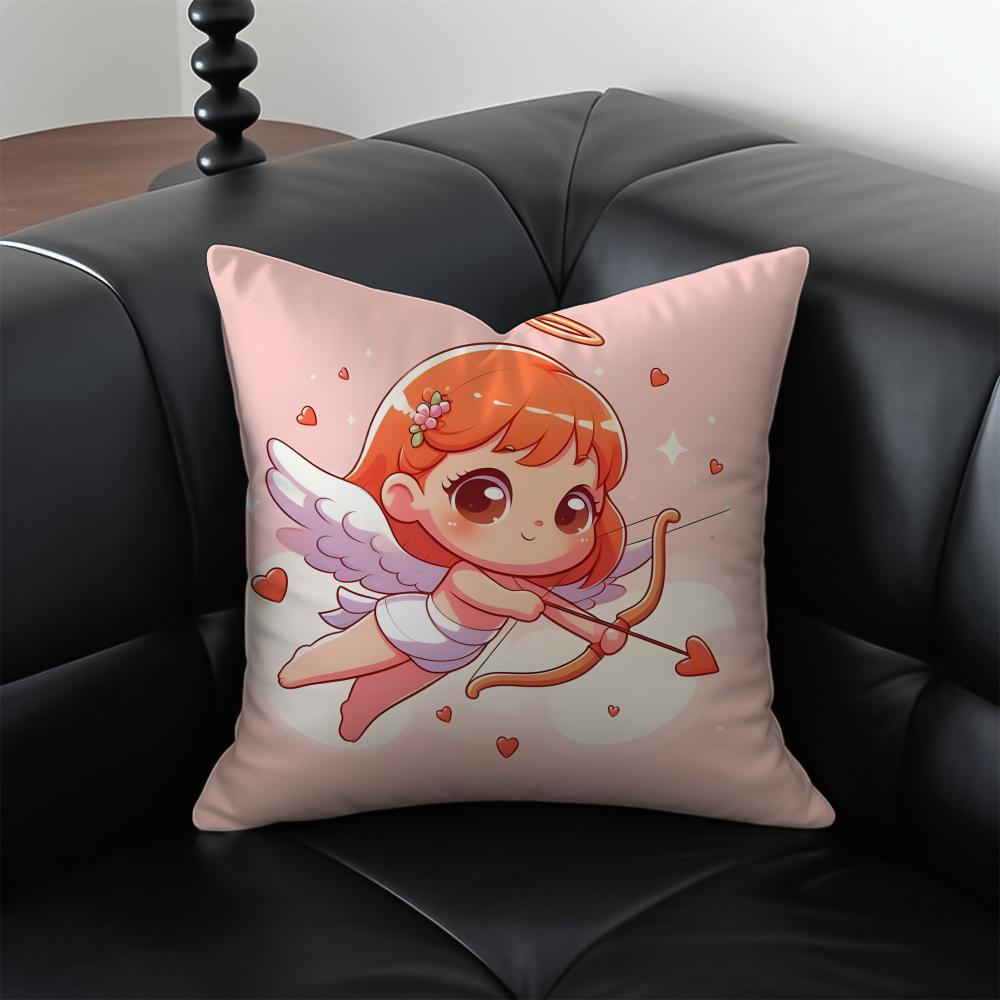 Подушка Ангел Купидон C-Cupid Кавайная Аниме Подушка Чехол для Подушки Наволочка Защита от Пылевых Клещей Невидимая Молния Шелковистый Плюшевая Подушка
