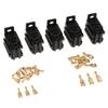 Set of 5 Automotive Relay Socket Connectors and 4