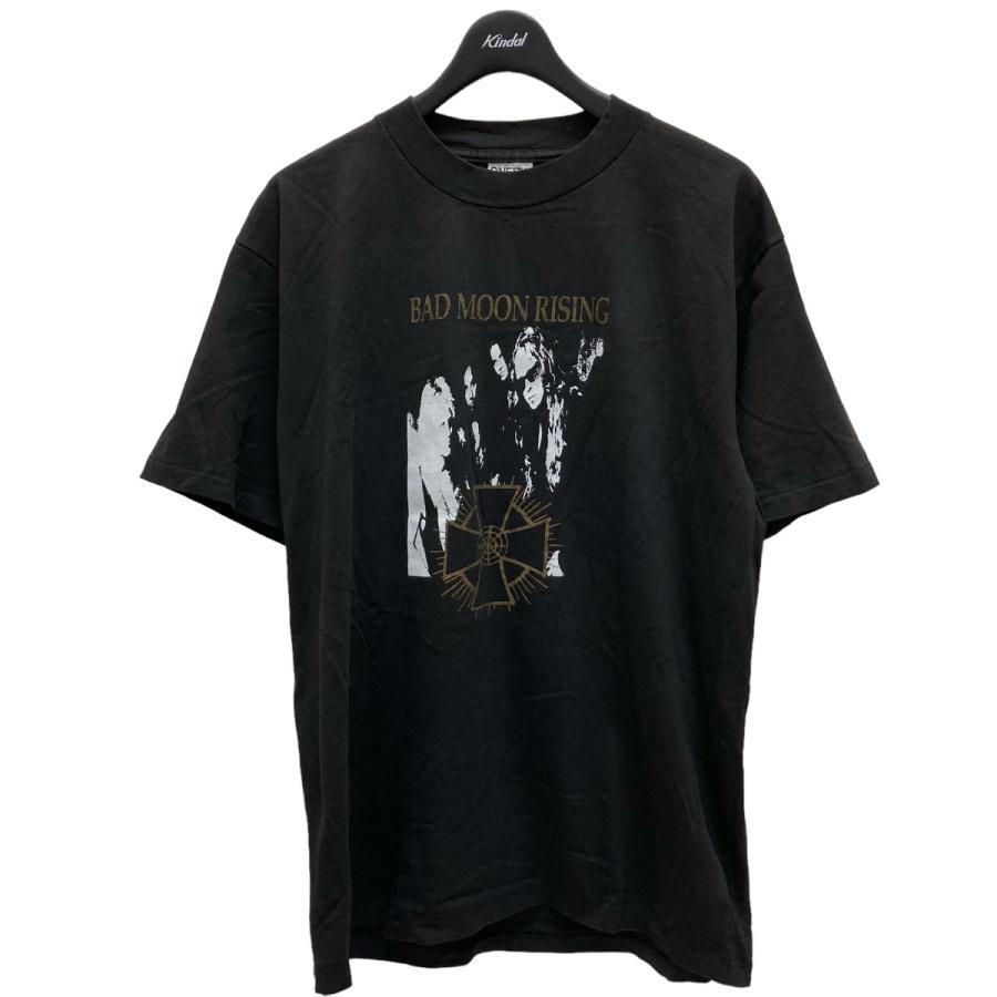 Oneita 90S Vintage Band T-shirt Bad Moon Rising Black Size L