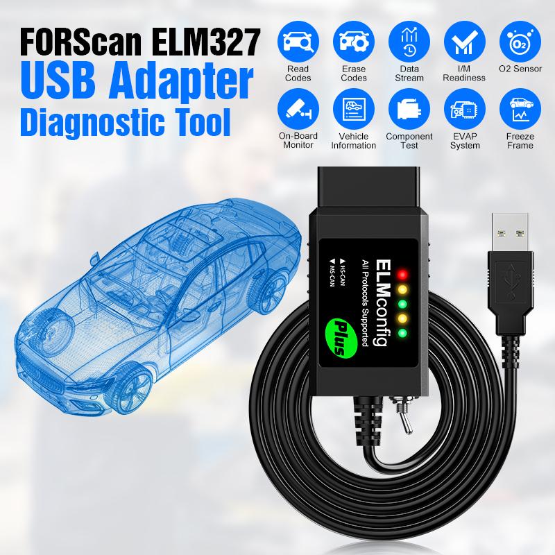 FORscan USB OBD2 ELM327 V1.5 Диагностический Сканер с Переключателем Чип PIC18F25K80 HS/MS CAN Считыватель Кодов Для Ford