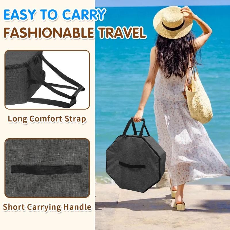 Foldable Hat Box with Handle - Stackable Storage Organizer for Closet, Travel Cowboy Hat Carrier for Women & Men, Space Saving Collapsible