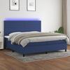 VidaXL Slat Bed Base with Mattress and LEDs, Upholstered Bed with Headboard, Double Bed, Adult Bedroom Bed, 3134987