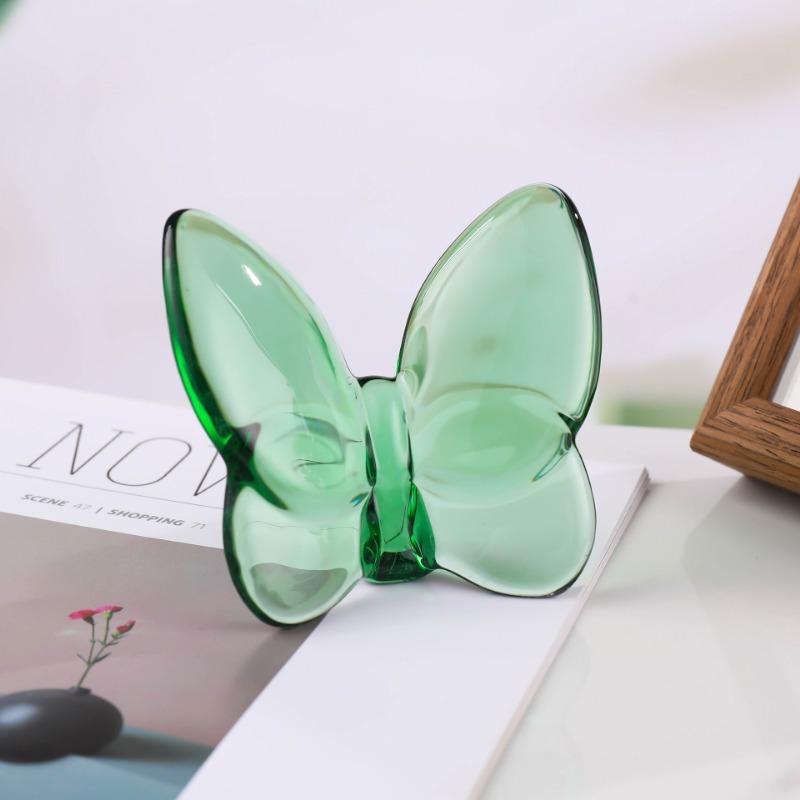 Креативное хрустальное украшение в виде бабочки для стола, миниатюрные фигурки, забавный подарок, оригинальные украшения, гостиная, рядом с диваном, эстетичный домашний декор, ремесло