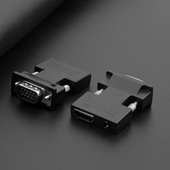 Useful No Driver Required Signal Transfer Reusable Projector TV HDMI-compatible To VGA Adapter Office Accessories Converter