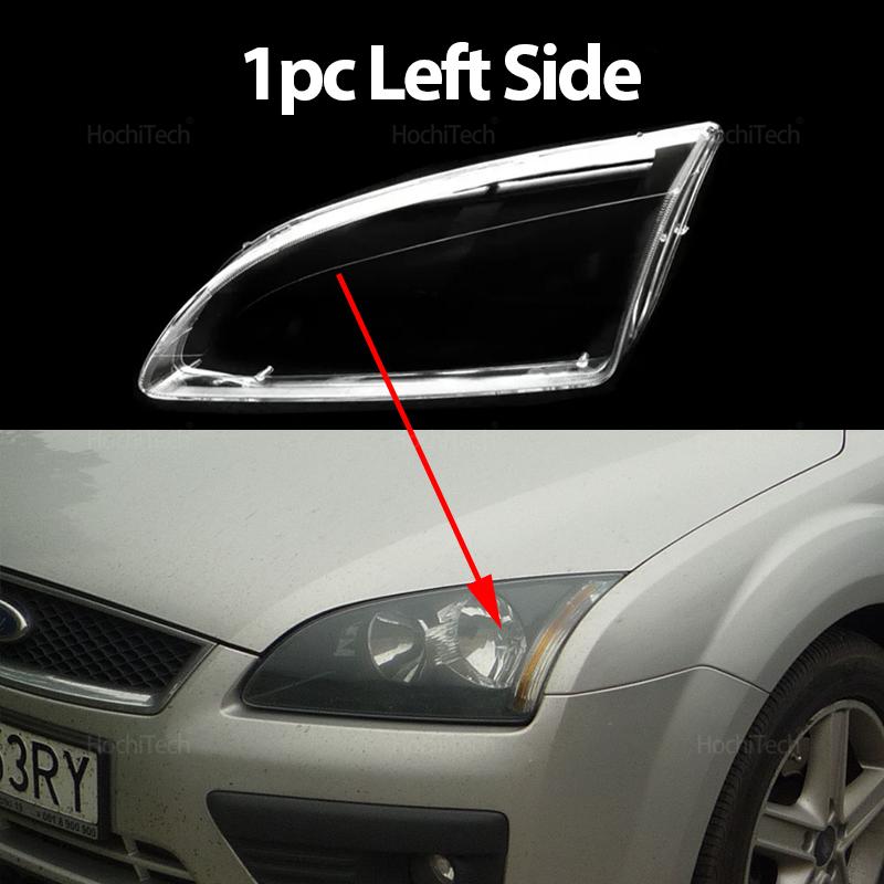 1 пара передней крышки фары для Ford Focus MK2 C307 2004-2007, прозрачный абажур, корпус фары