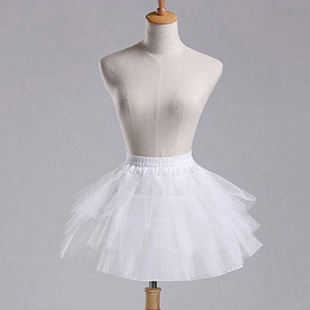White Underskirt Crinoline A-line Shape Ball Gown Petticoats Fashion Flower Dress Accessories