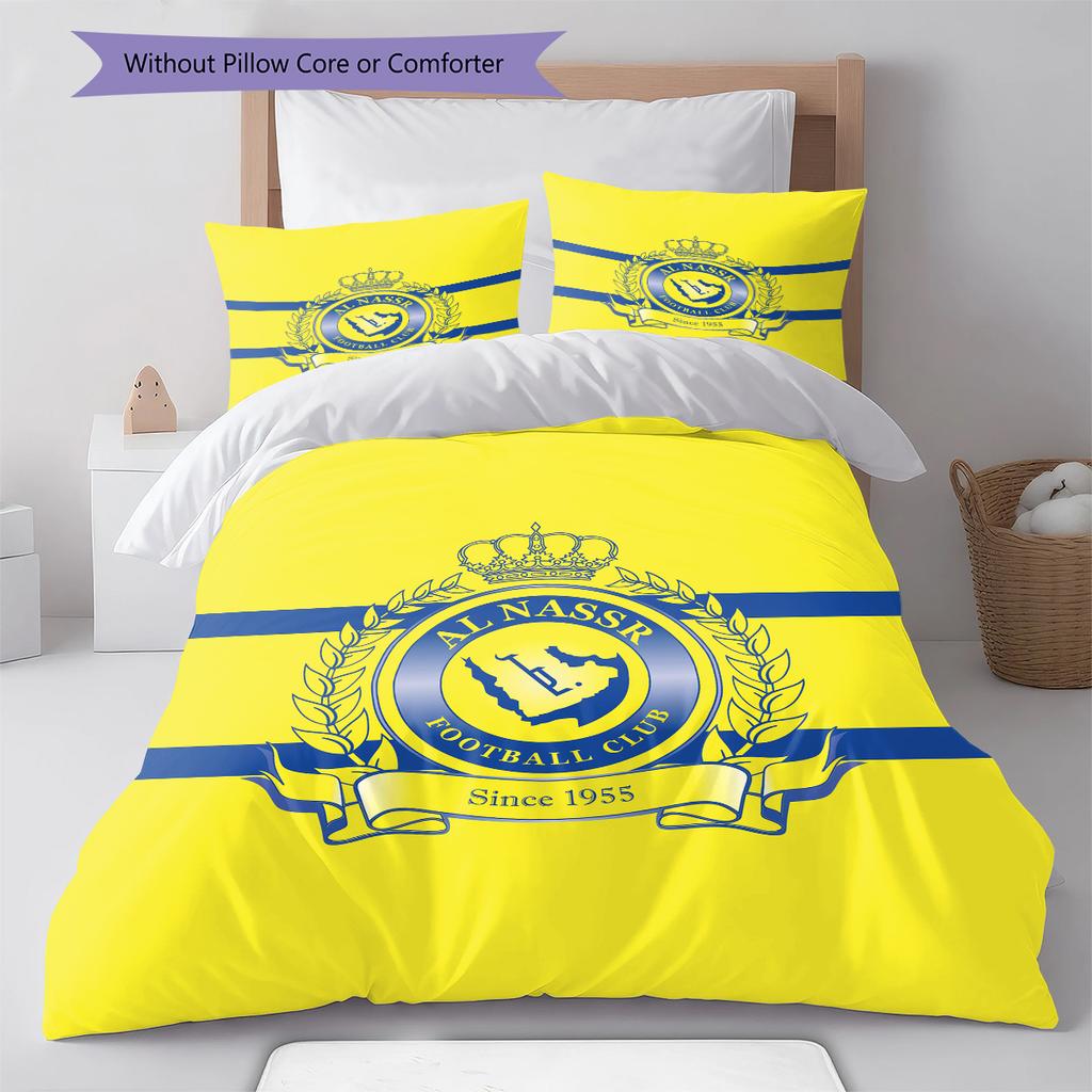 Al-Nassr Pattern Bedding,Quilt Set Quilt Cover Pillowcase Home Birthday Gift (1 * duvet cover + 2 * pillowcase, without core)