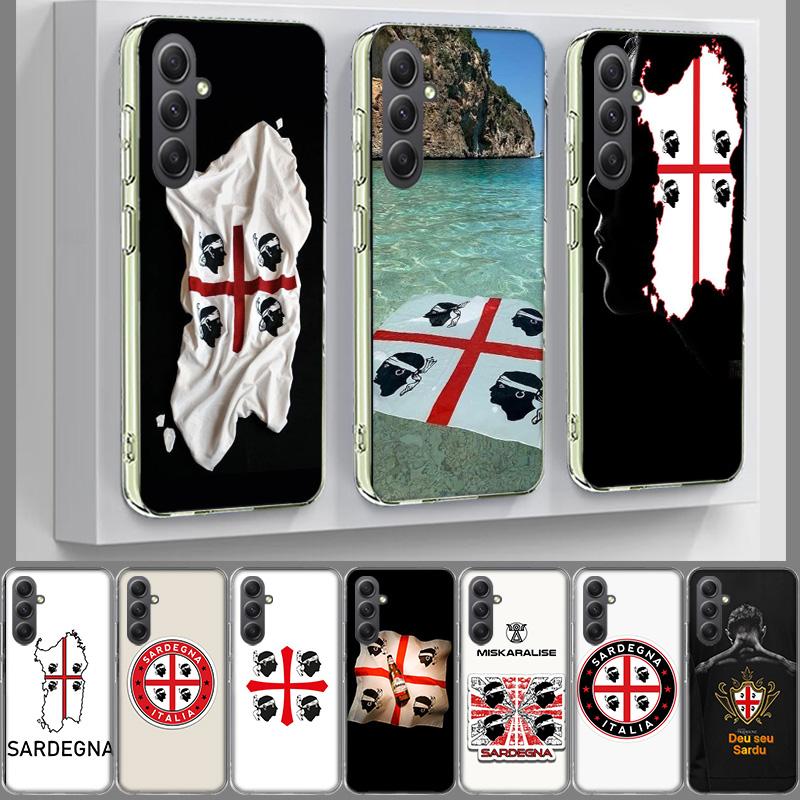 Flag of Sardinia Phone Case for Samsung A17 A37 A57 A07 A16 A26 A36 A56 A06 A02S A12 A22 A32 A52S A04S A14 A24 A34 A54 A03 A13 A