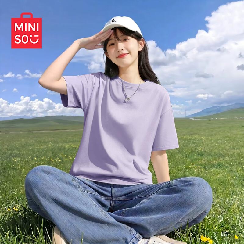 MINISO Женская хлопковая свободная футболка