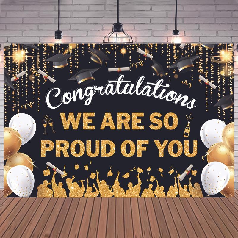 VIKAMA Gilded Congratulations Theme Decoration Tapestry School Family Celebration Atmosphere Decoration Background Cloth