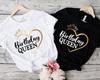 Fashion Women T Shirts Birthday Queen Print Birthday Party Short Sleeve T-shirt Lady Girl Casual Summer Cool Top Plus Size