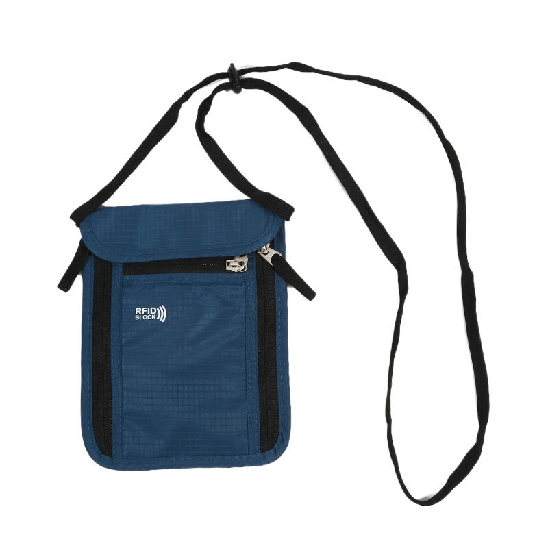 Портативная нейлоновая RFID сумка для паспорта и ID, многокарманный дорожный кошелек-пауч на шею, водонепроницаемый многофункциональный держатель для ID и кредитных карт, чехол для документов