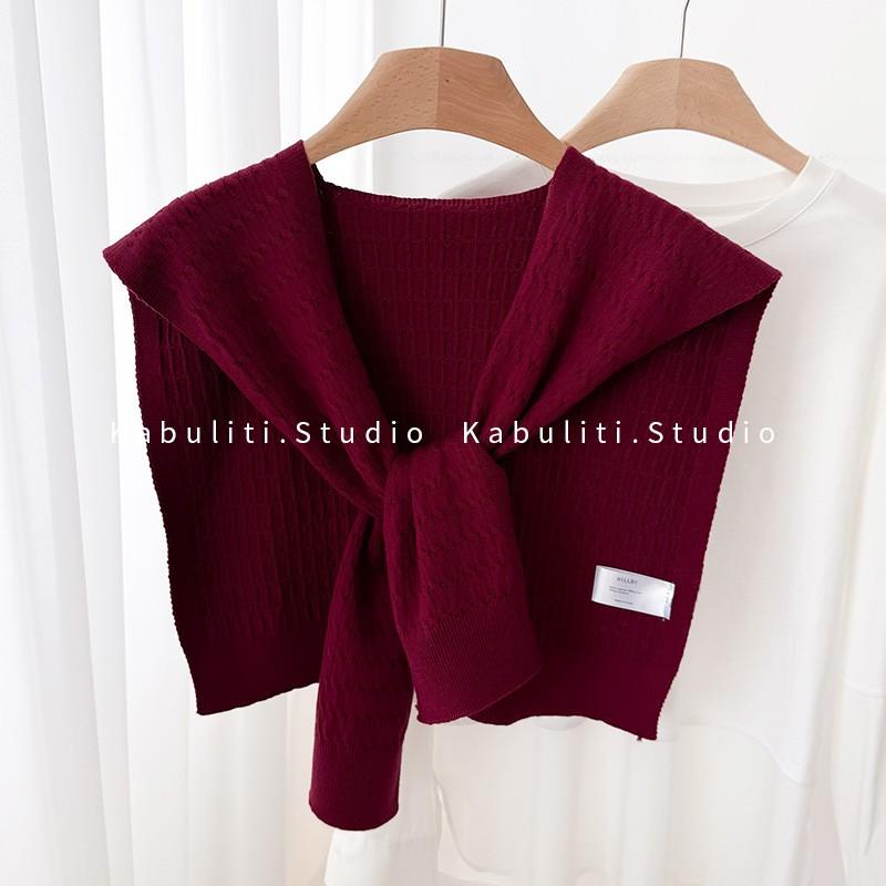 Womens Knit Shawl Scarf With Tie Detail Lightweight Wrap Office AC Room Outfit Accessory