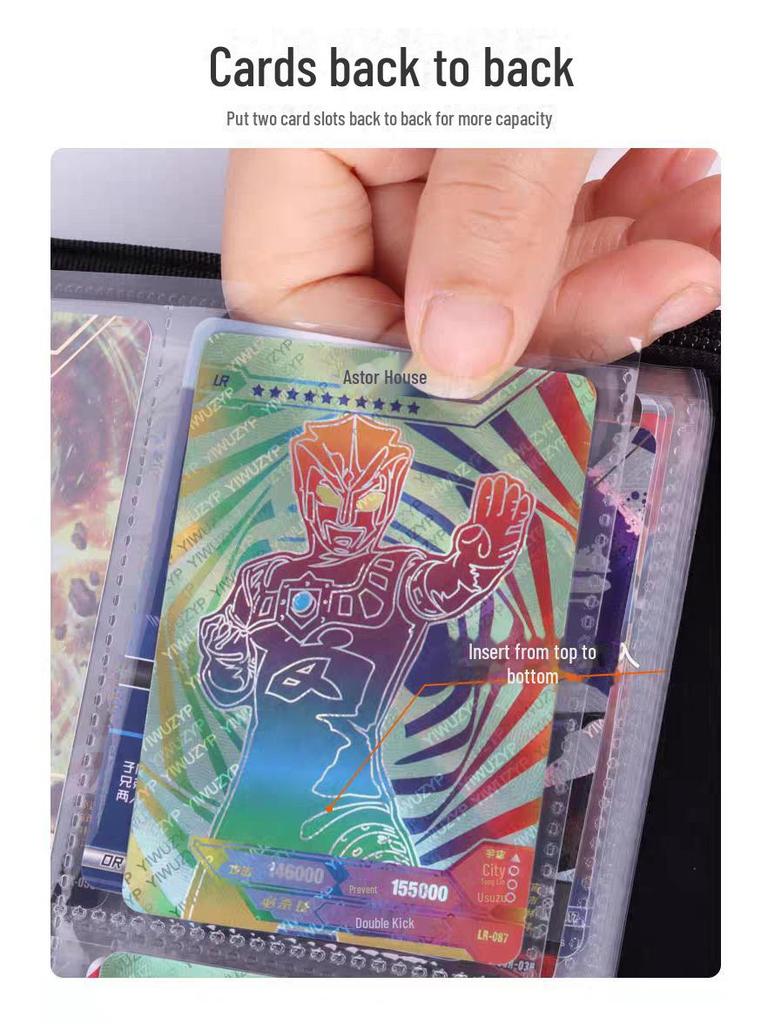 Pokémon Card Collection Book: 4-Grid & 9-Grid PU Game Album