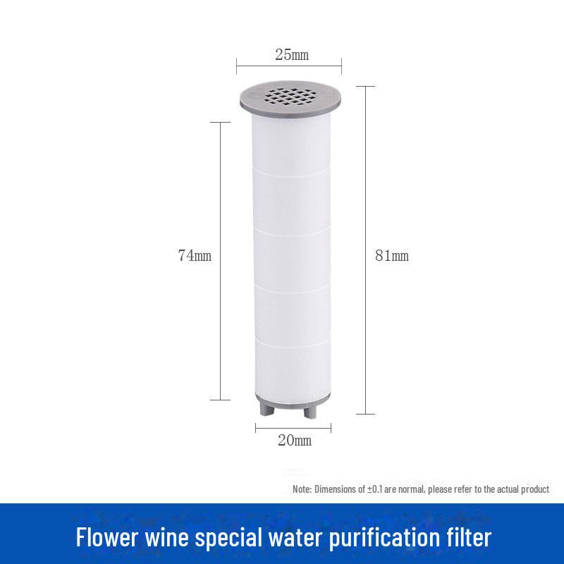 Shower Nozzle Replacement Filter Element with High Compression Cotton Core for Water Purification.