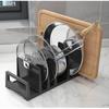 Kitchen Pot Lid Holder Cookingware Organizer Cutting Board Pot Cover Pan Holder Cabinet Pantry Sink Accessories Bowls Dish Rack