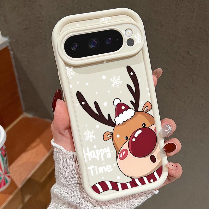 Santa Claus Soft TPU Phone Case For Google Pixel 10 8 Pro 8A 9 Pro XL 7A Shockproof Silicone Christmas Elk Cover For Pixel 7 Pro