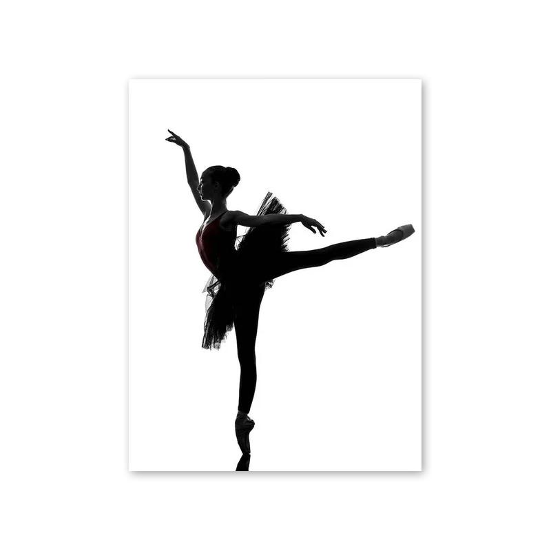 Современные черно-белые картины на холсте с изображением балерины, постеры и принты, настенные художественные картины для гостиной, украшения дома, подарки