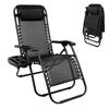 Уличный складной стул Складной стул Стул Zero Gravity с подстаканником Регулировка угла наклона Бесступенчатая легкая Грузоподъемность 150 кг Дремать