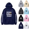 Women's O-neck Long Sleeve  Printed Top Solid Color Hoodie