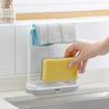 Kitchen Desktop Dish Towel Cleaning Sponge Holder Groove Organizer Storage Rack