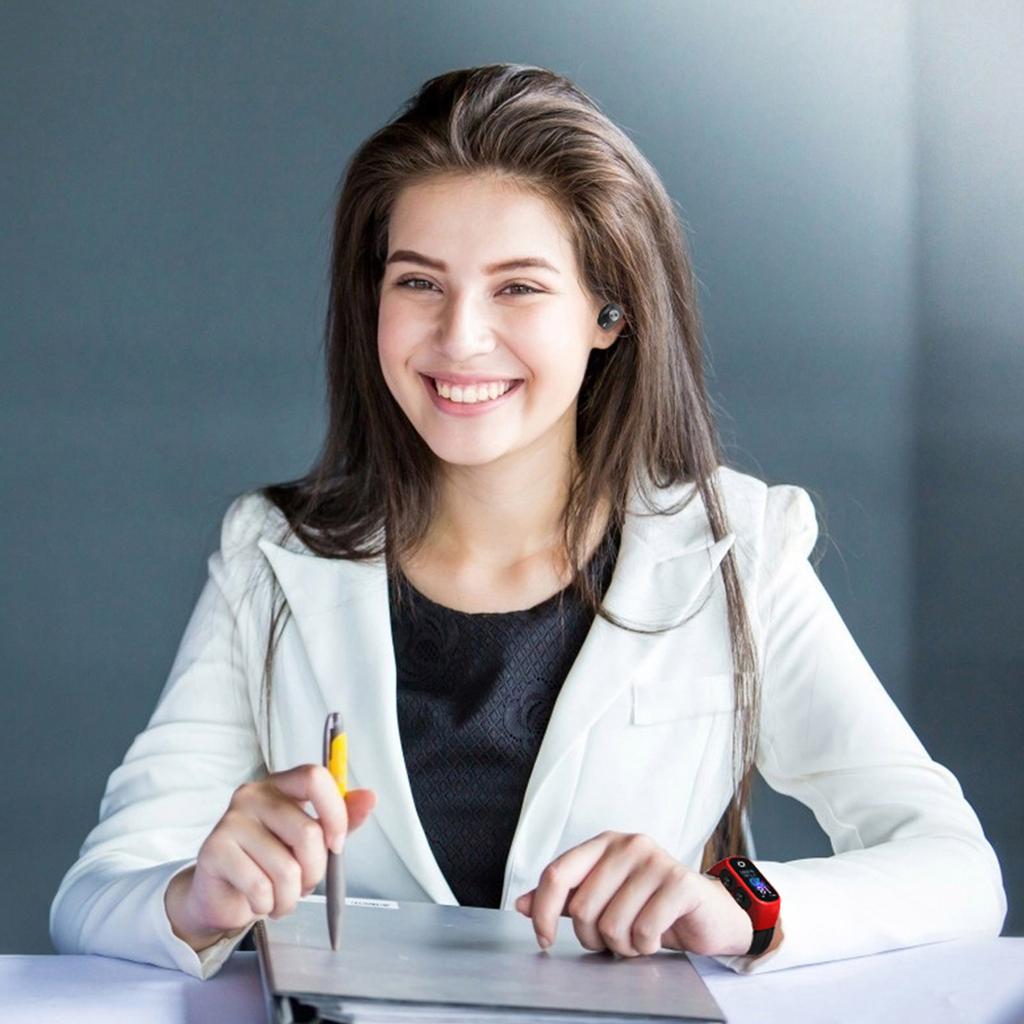 Умные часы 2-в-1, наушники TWS, фитнес-трекер, настоящие беспроводные наушники BT5.0, шагомер, калории