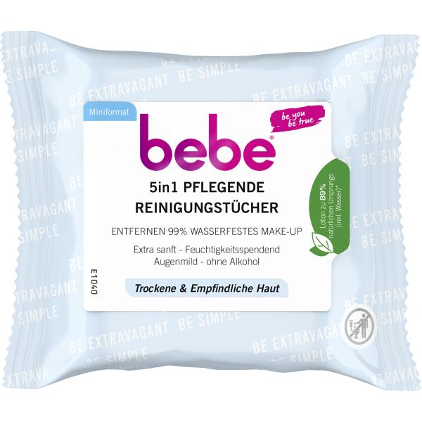 bebe Очищающие салфетки Bebe 5в1 дорожный размер, 7 шт.