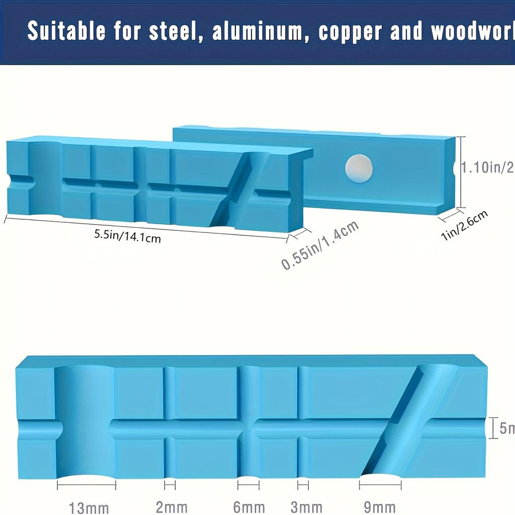 2pcs Magnetic Universal Table Vise Pliers Set with Non-slip Padding, Protective Cover, and Soft Accessories