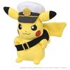 Takara Tomy Карманный Монстр Покемон Плюшевая Игрушка Капитан Пикачу Версия с Очками