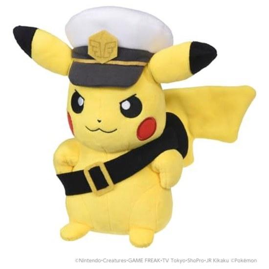 Takara Tomy Карманный Монстр Покемон Плюшевая Игрушка Капитан Пикачу Версия с Очками
