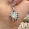 Sace Gems Сертифицированное серебро S925, 8*10 мм, подвеска с натуральным опалом, ожерелья для женщин, помолвка, коктейльная вечеринка, изысканные ювелирные изделия