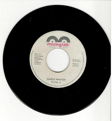 7-дюймовая пластинка THRILLER U Dance Master NONE Mixing Lab Jamaica Reggae Ska Dub Б/у