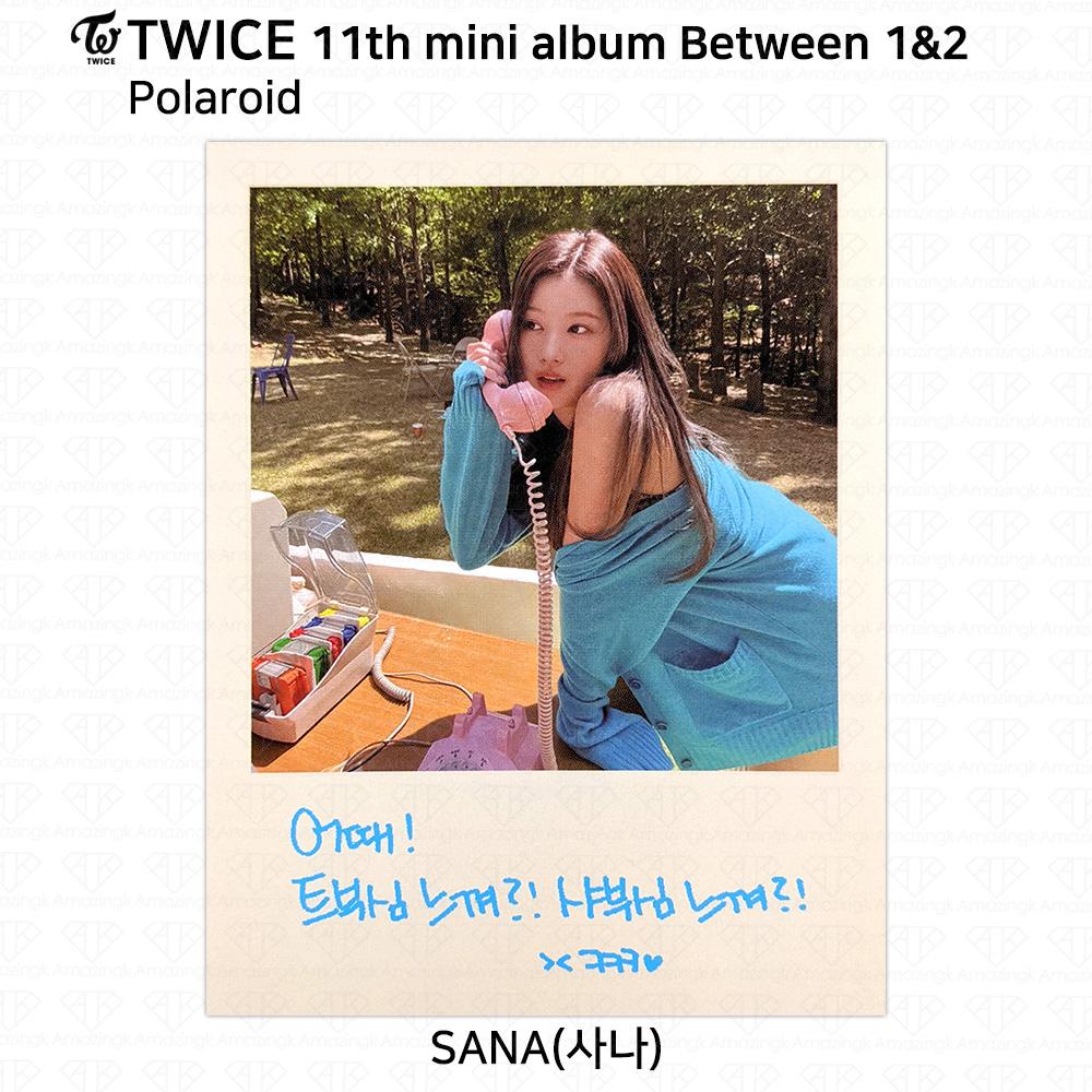 Twice 11-й мини-альбом между 1 и 2 Sana, фотокарточка, открытка, наклейка Polaroid POB