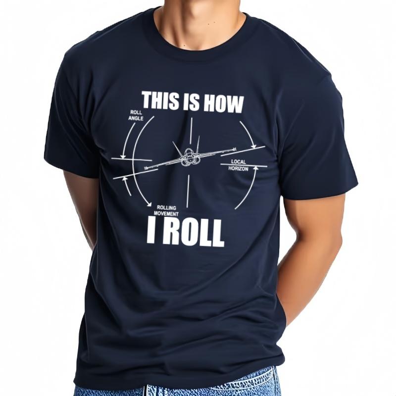 To Como Rollo F18 Hornet Roll Gauge Indicator Aviator Camiseta Manga Corta Casual 100 Camisetas De AlgodóN