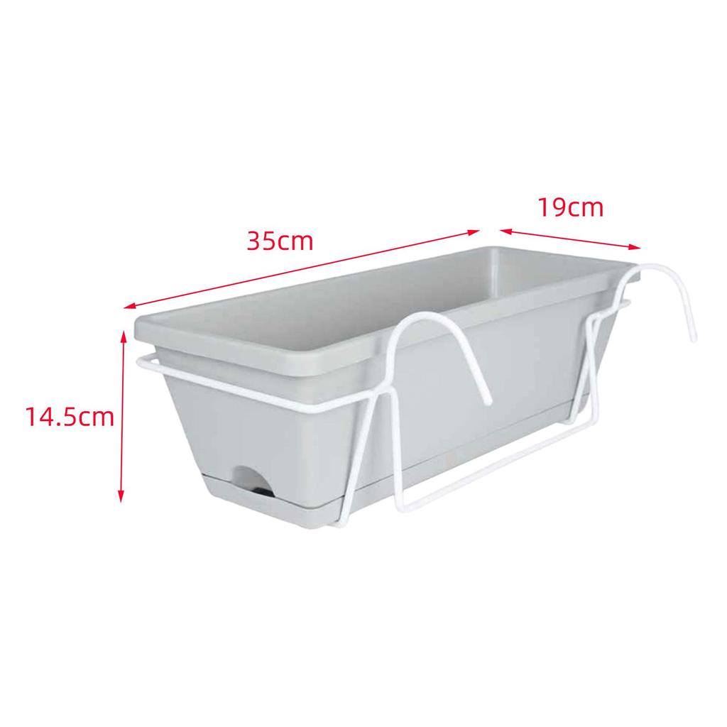 Подвесной горшок для перил балкона, корзина для растений, забор, кашпо для домашнего декора, оконный ящик, цветочный горшок для сада, террасы и двора 6 л