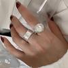 Геометрическое Модное Минималистичное Кольцо Для Женщин С Потрясающим Перламутром