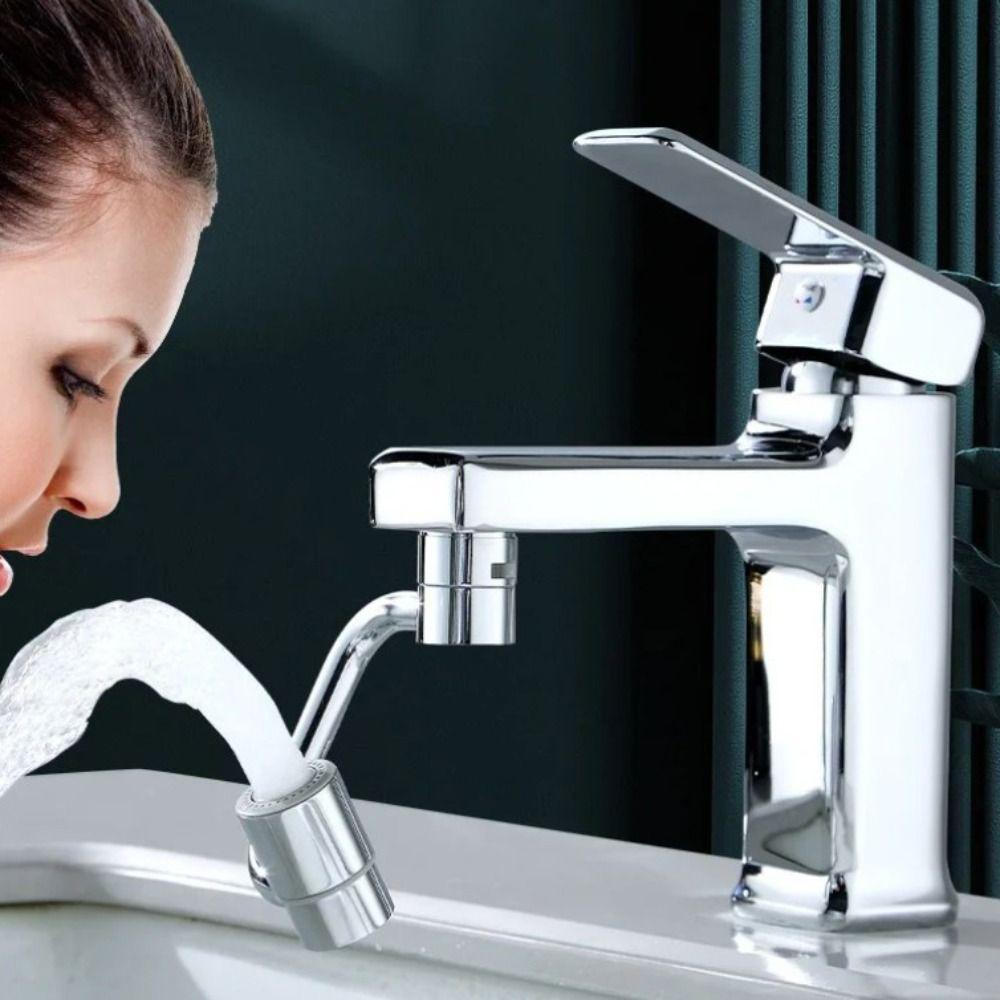 U Shaped Faucet Extender Zinc Zinc Alloy Faucet Nozzle Adapter Practical Rotating Spray Faucet  Bathroom