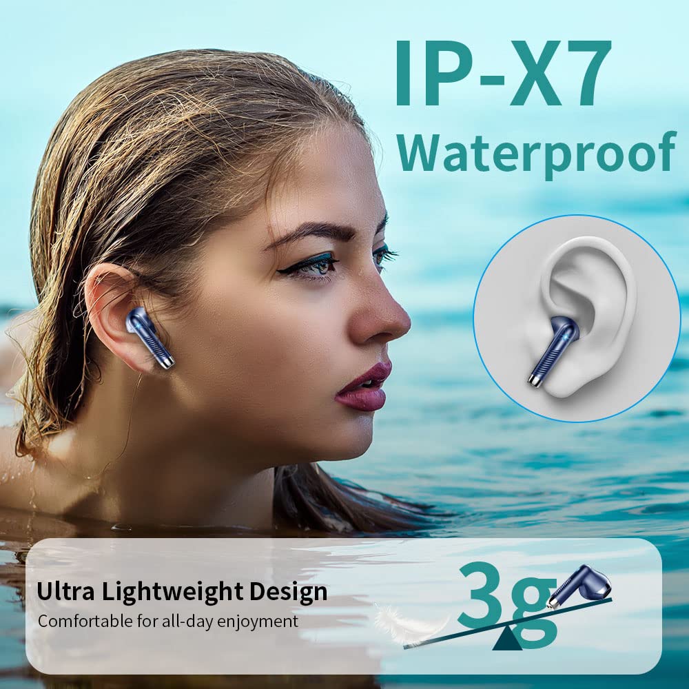 Беспроводные Bluetooth-наушники Самые популярные Bluetooth-наушники с 42 часами работы по Bluetooth Автоматические IPX7 ENC Шумоподавление Звук Быстрые Светодиодные Компактные и Совместимые с