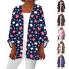 Women's Casual Fashion Printed Lightweight Mid-length Jacket Cardigan