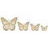 Wall Butterflies Set 4Pcs Cm 35X2X29-25X2X19-20,5X2X16-16X2X12