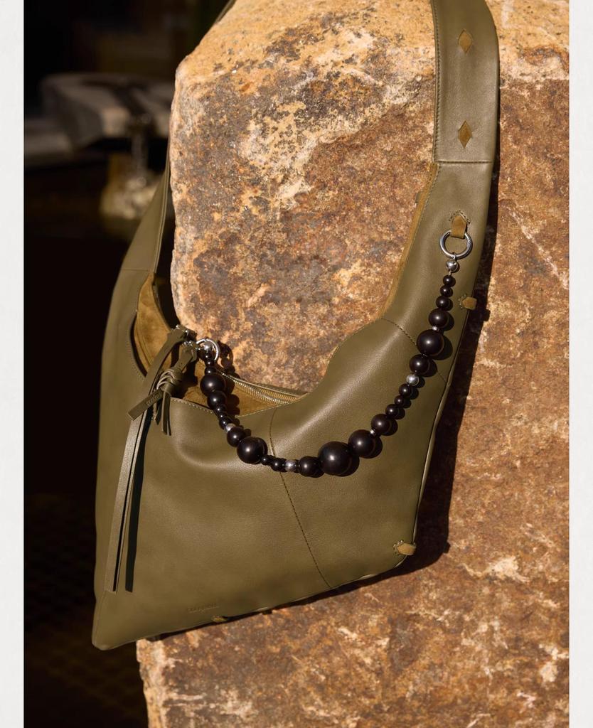 Songmont Сандаловое дерево Время на пляже Сумка-тоут с бисерным шармом Аксессуар