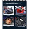 Масштаб 1/32 Суперкар Pagani Huayra BC Металлическая литая модель автомобиля Библиотека Статическая Звук и свет Украшения Подарок на день рождения для парня