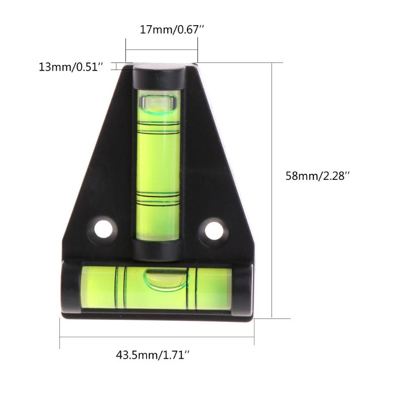 New Portable RV for T Level for Cross Check Bubble Level for RV Tripods Machines Furniture Trailer Black&Orange T