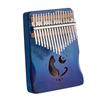 DIZLAS Kalimba 17-Key Thumb Piano, Beginner's Set with Cat Design (Blue)