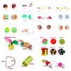 12/21PCS Playing Bulk Toy Pet Kitten Stick Mouse Collapsible Tunnel Feather Balls Cat Toys Set