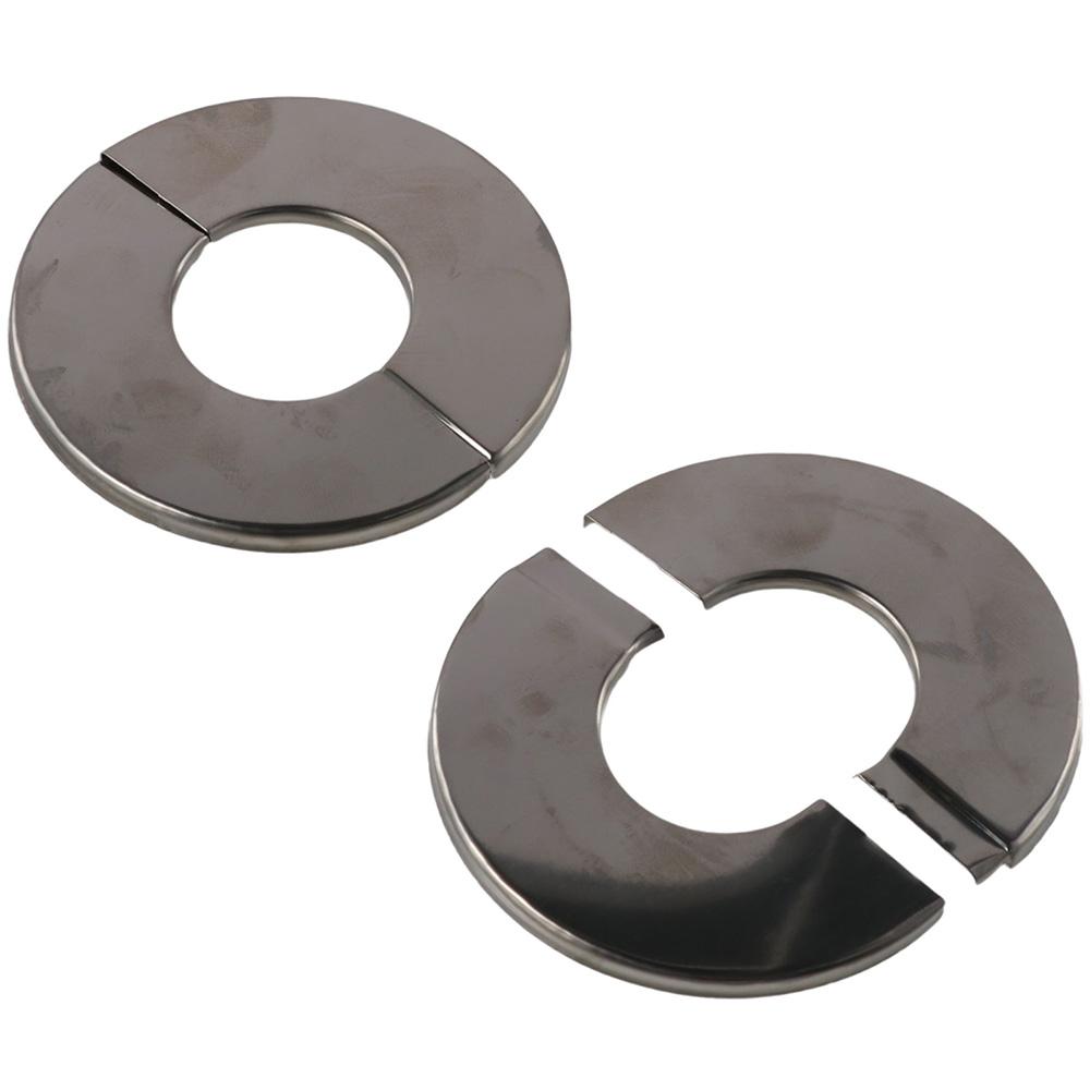 2 шт. Серебряная крышка из нержавеющей стали, круглая, самоклеящаяся, круглая, разделенная крышка для унитаза