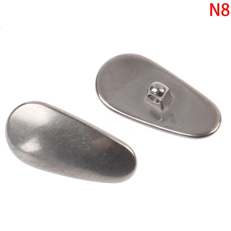 1 пара носоупоров титановые каплевидные ввинчивающиеся для очков противоскользящий фиксатор