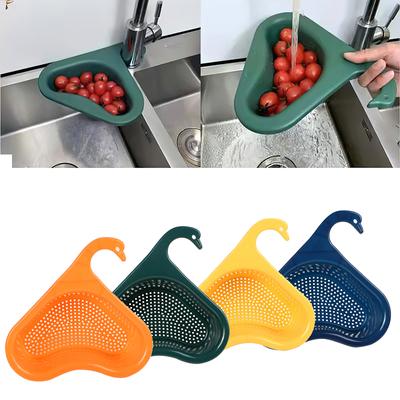Кухонное сито для остатков раковины, подвесная корзина для слива лебедя, сушилка для фруктов и овощей, полка для мыла, губка, фильтр для мусора, кухонные гаджеты